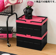 コンテナ ストレージボックス おもちゃ箱 衣装ケース 衣類収納 持ち手 蓋付き 折りたたみ 積み重ね アウトドア 車トランク収納