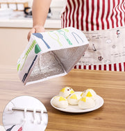 フードカバー 食卓カバー キッチンパラソル 保温カバー 料理カバー 折りたたみ 折り畳み 保温 埃よけ 虫よけ 防虫 省スペース ループ付き 食品保存 台所用品 キッチン用品 衛生的 フォーク スプーン おしゃれ かわいい 不透明