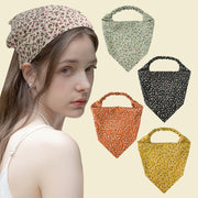 三角巾 レディース 女性 キッチン雑貨 台所用品 生活雑貨 日用雑貨 ヘアアクセサリー ヘアバンド型 ヘアバンドタイプ バンダナ風 総柄 花柄 フラワー シンプル カジュアル 可愛い キュート おしゃれ カントリー調 家庭科
