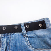 ウエスト調整ボタン ウエスト調整アジャスター レディース メンズ 男女兼用 ユニセックス シンプル ジーンズ ジーパン ズボン パンツ ボトムス ウエスト調整 黒 ブラック
