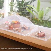 フードカバー 食卓カバー 卓上 折りたたみ式 配膳用品 虫よけ 防虫 料理 野菜 果物 洗える 省スペース コンパクト 収納 持ち手付き