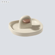 キッチンツールスタンド 鍋蓋スタンド 鍋蓋ホルダー お玉スタンド お玉ホルダー キッチン雑貨 台所雑貨 整理用品 卓上収納 半円型 無地 グリーン ブラウン ホワイト シンプル カジュアル 可愛い キュート おしゃれ