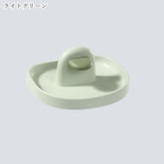 キッチンツールスタンド 鍋蓋スタンド 鍋蓋ホルダー お玉スタンド お玉ホルダー キッチン雑貨 台所雑貨 整理用品 卓上収納 半円型 無地 グリーン ブラウン ホワイト シンプル カジュアル 可愛い キュート おしゃれ
