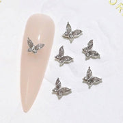 ネイルパーツ デコパーツ 同色10個セットレディース 女性 ネイルグッズ ネイル用品 ラインストーン 蝶 バタフライ ちょうちょ 立体 3D 小さめ フェミニン ガーリー かわいい 可愛い キュート ジェルアートネイル ハンドメイド