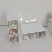卓上収納ケース 3連 縦 横 2way 引き出し 積み重ね 単品 収納ケース 収納ボックス 小物入れ 小物収納 卓上 机上 整理用品 整理整頓 シンプル スタイリッシュ 使いやすい