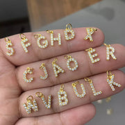 ペンダントトップ ペンダントヘッド NtoZ レディース 女性 アクセサリーパーツ DIY 自作 チャーム アルファベット イニシャル ラインストーン キラキラ おしゃれ かわいい