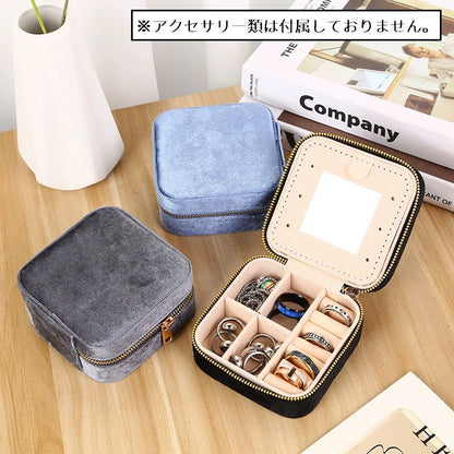 アクセサリーケース ジュエリーケース 鏡付き ミラー付き 小物収納 仕切り付き 商品画像2