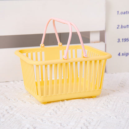 バスケット ミニ かご 卓上 手提げ 持ち手 商品画像2