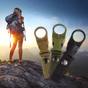 ペットボトルホルダー アウトドア用品 バックル付き ドリンクホルダー 登山 釣り キャンプ ハイキング スポーツ ベルトループ シンプル ベルトに取り付け バッグ取り付け