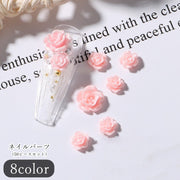 ネイルパーツ 50ピースセット 50個セット ネイル用品 ネイルグッズ ファッション雑貨 薔薇 バラ ローズ 5.5cm 7.5cm ホワイト ピンク レッド オーロラカラー ミックス カラフル 可愛い キュート ガーリー フェミニン 華やか おしゃれ