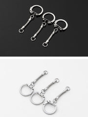 キーホルダー スネークキーホルダー 単品 1個 パーツ 部品 リング フックストッパー付き DIY ハンドメイド 手作り 昔ながら