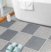 浴室内マット 同色4枚セット バス用品 30cm 正方形 ジョイントマット カット可能 お風呂 バスルーム 繋げる 組み合わせ 無地 単色 シンプル 便利