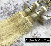 カーテンタッセル 2本セット カーテンアクセサリー カーテンホルダー ロープ 紐 留め具 窓掛け 房掛け 大きめ 長め おしゃれ