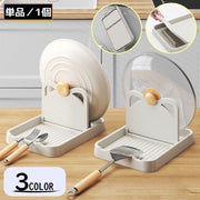 調理器具ホルダー 鍋蓋ホルダー 鍋蓋スタンド 鍋蓋立て お玉置き 収納ラック 折りたたみ 省スペース 台所 キッチン用品 多機能