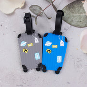 ネームタグ ラゲージタグ 名前タグ 旅行グッズ 旅行用品 バッグ用アクセサリー ネームホルダー 荷物タグ キャリーケース スーツケース 飛行機 かわいい おしゃれ 便利 紛失防止 グレー ブルー グリーン ピンク レッド