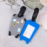 ネームタグ ラゲージタグ 名前タグ 旅行グッズ 旅行用品 バッグ用アクセサリー ネームホルダー 荷物タグ キャリーケース スーツケース 飛行機 かわいい おしゃれ 便利 紛失防止 グレー ブルー グリーン ピンク レッド