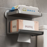 トイレットペーパーホルダー 壁掛け スマホ置き ティッシュホルダー 収納棚 多機能 小物置き シンプル 簡単取り付け バスルーム キッチン トイレ用品