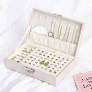 アクセサリーケース アクセサリーボックス 鍵付き ロック ジュエリーボックス ジュエリーケース 小物収納 ピアス 指輪 リング ネックレス バングル 収納力抜群 高級感 無地 単色 シンプル かわいい おしゃれ