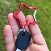 カラビナ 星型 スター キーホルダー 留め具 軽量 可愛い 便利グッズ アウトドア 登山 推し活 旅行 キャンプ 釣り ジョギング 遠足 リュックサック バッグチャーム