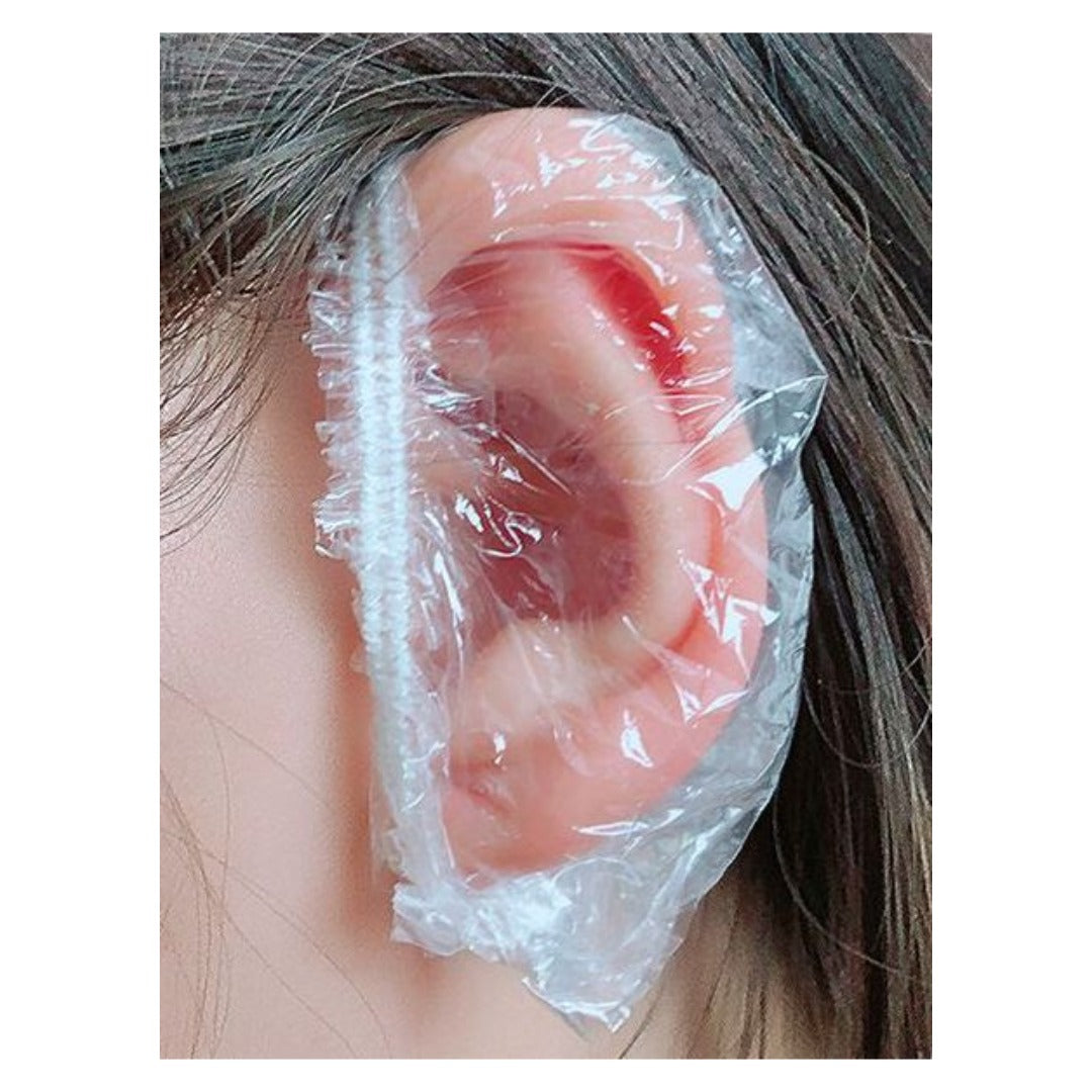 イヤーキャップ 耳キャップ 約100枚入り 使い捨て 耳カバー シャンプー 毛染め カラーリング ヘアカラー 白髪染め パーマ 耳 保護 汚れ防止 自宅 美容院