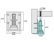 レベリングフット 家具アジャスター レベラー 継ぎ脚 55mm 80mm 105mm 水平調整 高さ調節 伸縮式 固定 継ぎ足し