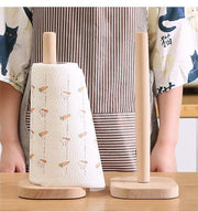 ペーパータオルホルダー 単品 1個 キッチンペーパーホルダー キッチンペーパースタンド ロールペーパー 縦置き 置き型 木製 キッチン用品 キッチン収納用品 台所用品 トイレットペーパーホルダー タテ シンプル おしゃれ ナチュラル 便利