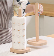 ペーパータオルホルダー 単品 1個 キッチンペーパーホルダー キッチンペーパースタンド ロールペーパー 縦置き 置き型 木製 キッチン用品 キッチン収納用品 台所用品 トイレットペーパーホルダー タテ シンプル おしゃれ ナチュラル 便利