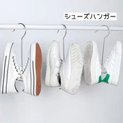 シューズハンガー 物干しハンガー 単品 靴ハンガー 靴干し 吊り下げ 収納 洗濯 くつ用ハンガー スニーカー スリッパ サンダル 上履き ラック ステンレス製 連結