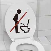 ウォールステッカー トイレ用ステッカー トイレシール WC マナー 啓発 装飾 注意喚起 ユニーク おしゃれ デコレーション