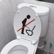 ウォールステッカー トイレ用ステッカー トイレシール WC マナー 啓発 装飾 注意喚起 ユニーク おしゃれ デコレーション