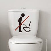 ウォールステッカー トイレ用ステッカー トイレシール WC マナー 啓発 装飾 注意喚起 ユニーク おしゃれ デコレーション