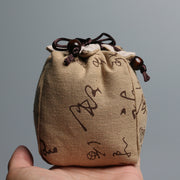 茶器バッグ 巾着袋 茶器用 急須 茶碗 茶道具 収納 コップ袋 収納袋 小物入れ 古風 和風 おしゃれ 持ち運び 携帯 お出かけ 茶道