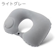 ネックピロー 首枕 空気枕 エアー枕 クッション 折りたたみ スナップボタン 仮眠 昼寝 リラックス 旅行 トラベル 飛行機 電車 車 長時間移動 出張 安眠グッズ 便利
