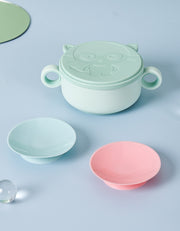 両面吸盤 ベビー用品 滑り止め 食器固定 シリコン 赤ちゃん ひっくり返し防止 落下防止 吸着 吸盤 ボウル お皿 食事 子供 子ども キッズ トレーニング