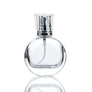 アトマイザー 香水 詰め替え容器 25ml メイク道具 メイク用品 瓶 ガラス 丸型 クリア 携帯 小分け 外出 持ち歩き スプレー ミスト シルバーカラー ゴールドカラー