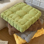 チェアクッション 座布団 クッション 厚み10cm 40×40cm コーデュロイ 分厚い ふかふか 厚手 チェア 椅子 シンプル 無地 かわいい おしゃれ スクエア 四角 いすクッション キュート チェアパッド ふんわり