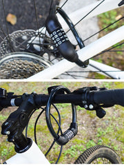 ダイヤルロック 自転車 バイク ワイヤーロック 鍵 カギ ロック ダイヤル式 4桁 盗難防止 防犯 暗証番号 ナンバーロック