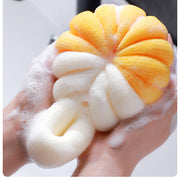 ボディスポンジ バススポンジ バス用品 バスグッズ ボディタオル ループ おしゃれ かわいい 泡立ち 丸型 ラウンド型 体洗い 女性 女子 お風呂グッズ 入浴用 日用品雑貨
