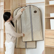 衣類カバー 洋服カバー 衣類収納ボックス 前開き 不織布 ジッパー ファスナー 型崩れ防止 ほこり除け アウター スーツ コート