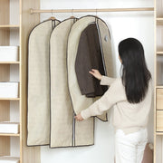 衣類カバー 洋服カバー 衣類収納ボックス 前開き 不織布 ジッパー ファスナー 型崩れ防止 ほこり除け アウター スーツ コート