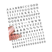 ネイルシール ネイルステッカー アルファベット イニシャル 大文字 記号 数字 デコシール セルフネイル ネイルアート レジン アクセサリー DIY ハンドメイド 貼るだけ カラフル 手帳 デコレーション 銀色 金色 白 黒 ローズゴールド