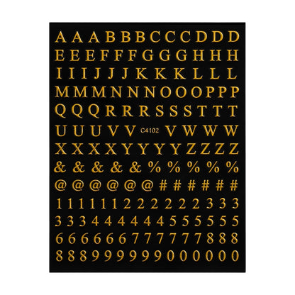 ネイルシール ネイルステッカー アルファベット イニシャル 大文字 記号 ゴールド1 バリエーション画像