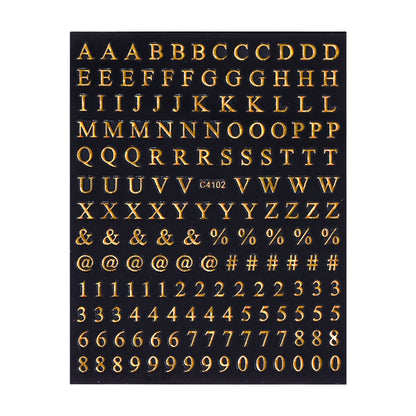 ネイルシール ネイルステッカー アルファベット イニシャル 大文字 記号 ゴールド2 バリエーション画像