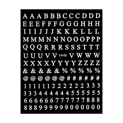 ネイルシール ネイルステッカー アルファベット イニシャル 大文字 記号 ホワイト バリエーション画像