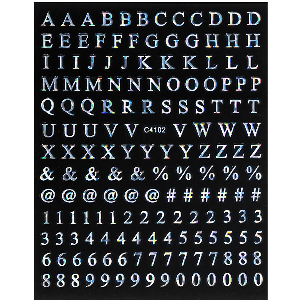 ネイルシール ネイルステッカー アルファベット イニシャル 大文字 記号 商品画像5