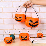ハロウィンバケツ 5個セット パンプキンばけつ かぼちゃ 仮装 子供 お菓子入れ 入れ物 かご バッグ パーティーグッズ 飾り 装飾 飾り付け ジャックオーランタン 顔つき インテリア雑貨 イベント用品 おしゃれ かわいい オレンジ