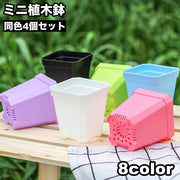 植木鉢 4個セット フラワーポット プランター ミニ 観葉植物 多肉植物 ガーデニング 園芸用品 スクエア お洒落 盆栽 シンプル 室内 屋外 インテリア