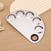 メイクアップパレット ネイルアートパレット スパチュラ付き 2点セット ミキシング ネイルアート用品 指穴付き 持ちやすい ファンデーション 口紅 ジェル