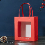 紙袋 内箱付き 単品 ラッピングバッグ ギフト ギフト用袋 プレゼント プレゼント用袋 小さめ コンパクト ロゴ入り 持ち手付き スクエア 四角 誕生日 記念日 母の日 父の日 お祝い 上品 おしゃれ きれいめ 白 赤 クラフト紙 青 ピンク 橙