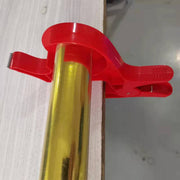 テープカッター 2個セット 2個入り 1対 包装紙クランプ 包装紙ホルダー ラッピングペーパークランプ シンプル 包装紙 ラッピングペーパー クランプ ホルダー 赤 グレー レッド